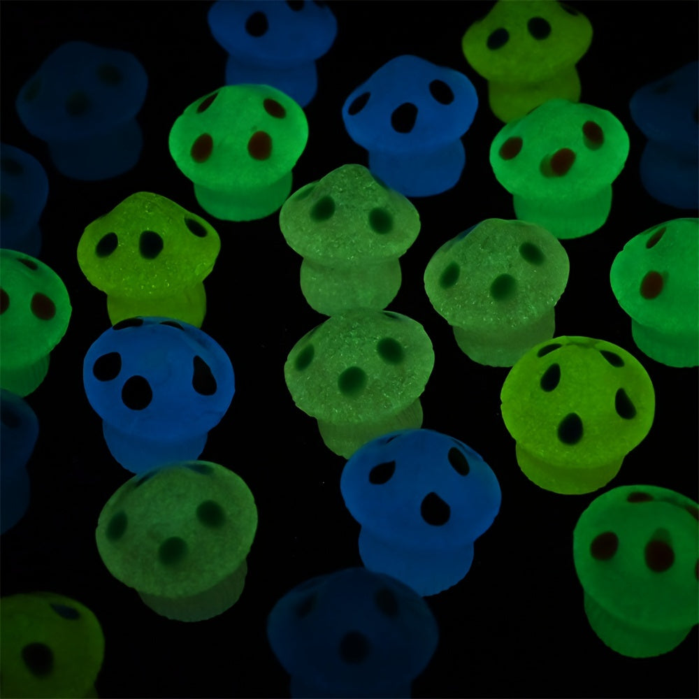 Luminous Resin Mushroom Beads