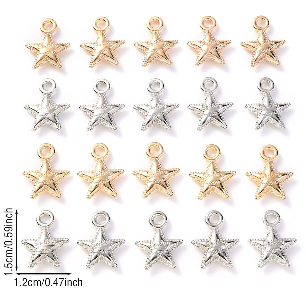 20PCS 12×15mm Antique Star CCB Pendant Beads