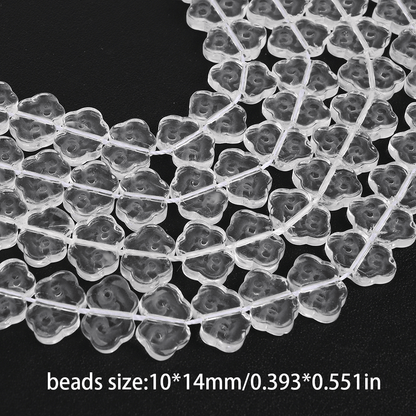 Transparent Cloud Glass Beads