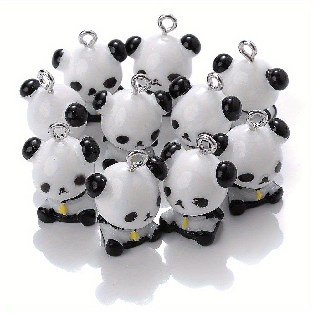 15x19mm 5pcs Panda Charms Pendant, Assorted Resin Pendants