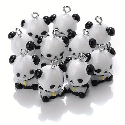 15x19mm 5pcs Panda Charms Pendant, Assorted Resin Pendants