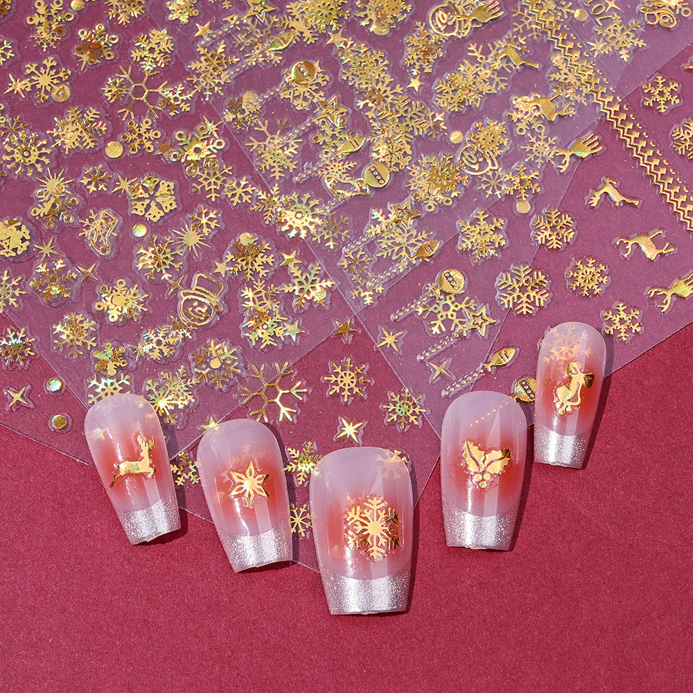 Gold Pattern Manicure Stickers