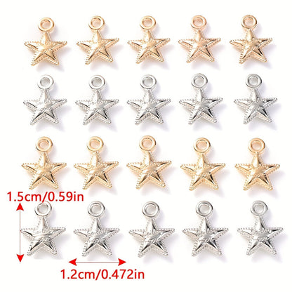 20PCS 12×15mm Antique Star CCB Pendant Beads