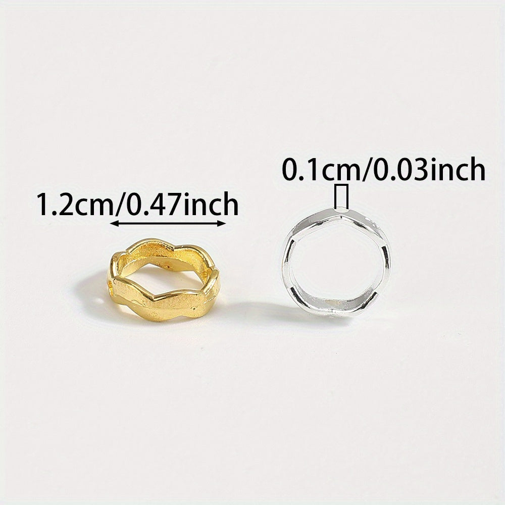 Golden & Silvery Flower Frame Beads