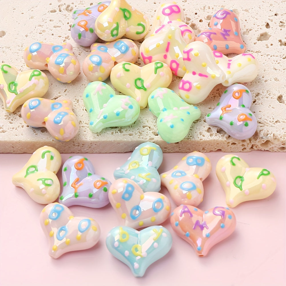 AB Love Letter Acrylic Beads