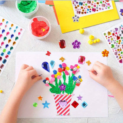 Acrylic Rhinestone Rainbow Self-Adhesive Stickers