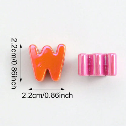 UV Color Letter Acrylic Beads