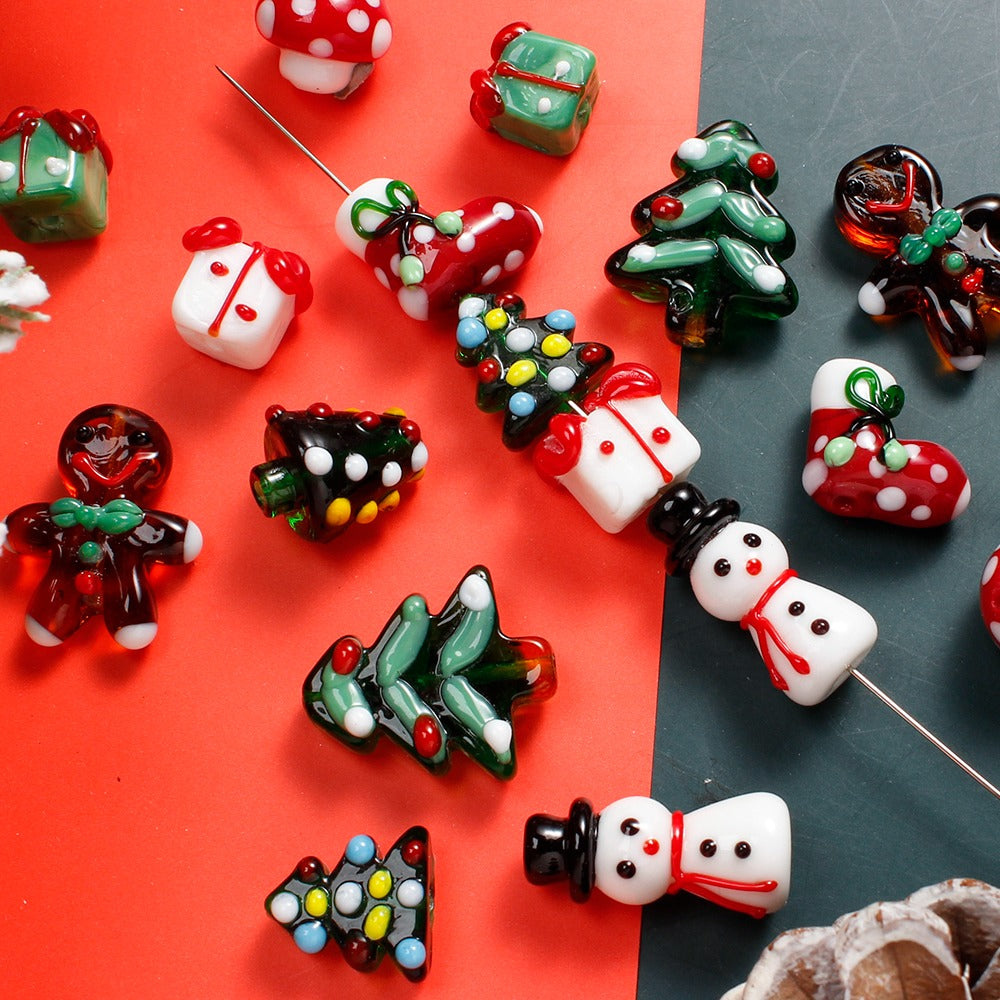 Christmas Glass Beads