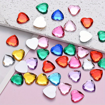 12 mm Acrylic Heart Decorative Patches