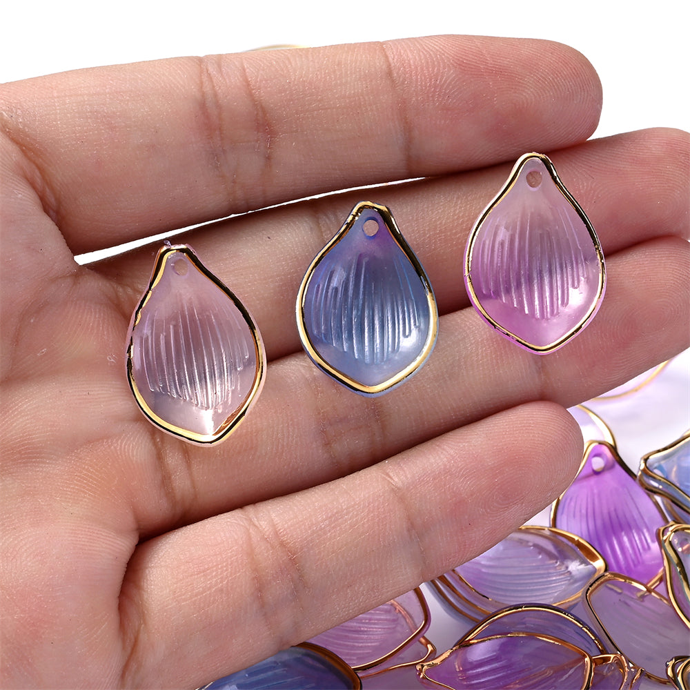 50pcs/set 15x22mm Fashion Petal Beads