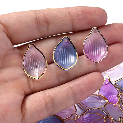 50pcs/set 15x22mm Fashion Petal Beads