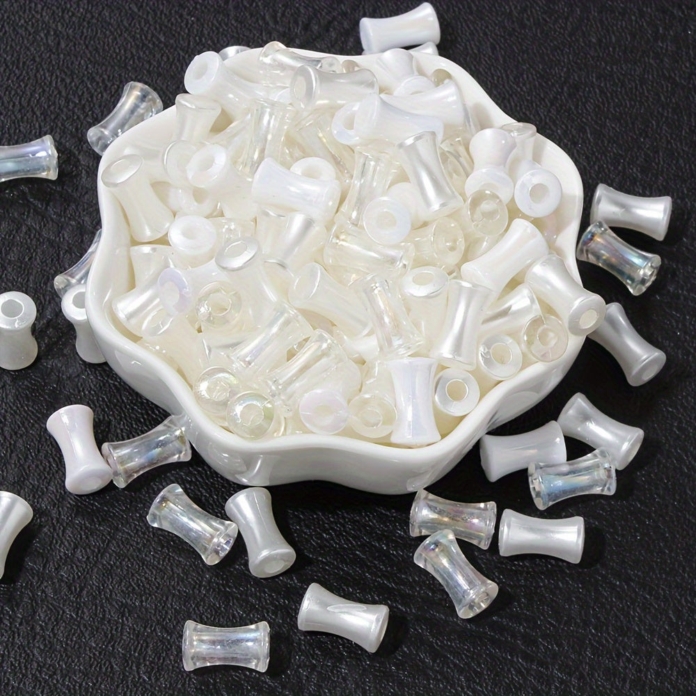200PCS Mini Bamboo Joint Acrylic Imitation Pearl Spacer Beads