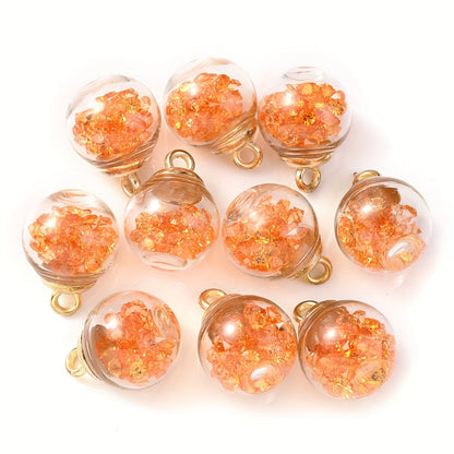 Rhinestone Glass Ball Pendants