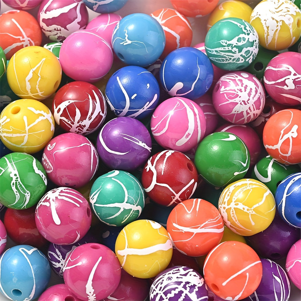 Iridescent Round Acrylic Beads
