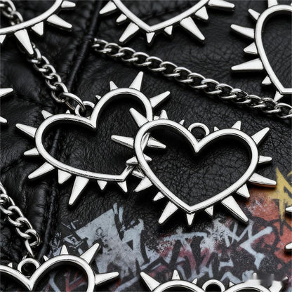 20PCS Gothic Thorn Heart Connector Charm Set