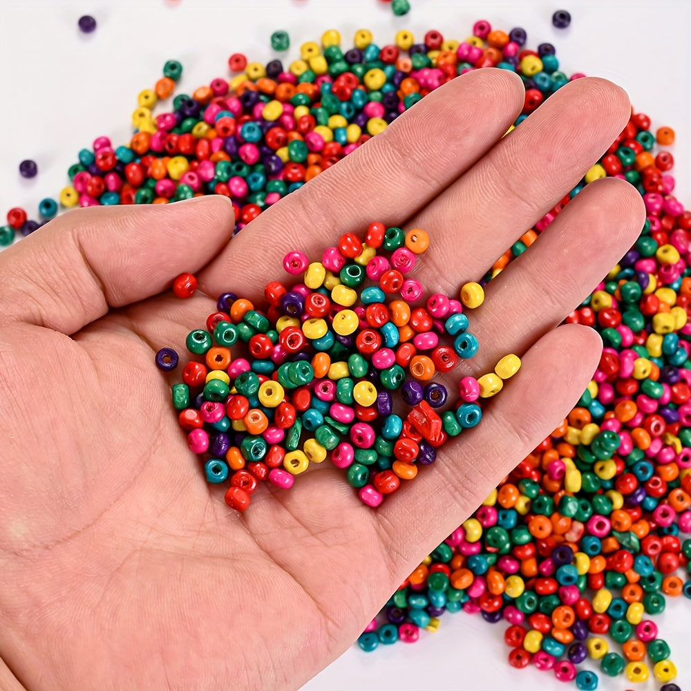 Rainbow Mini Wooden Beads