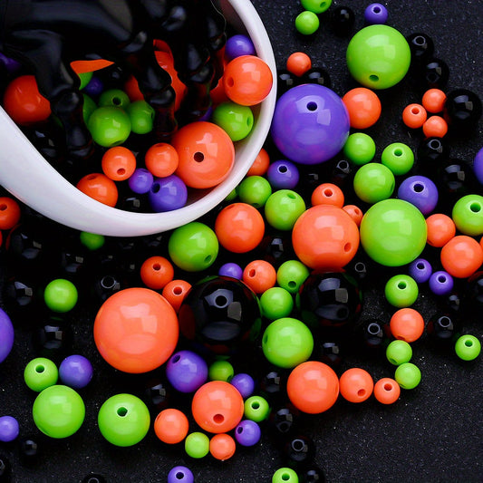 Halloween Colored Acrylic Round Spacer Beads