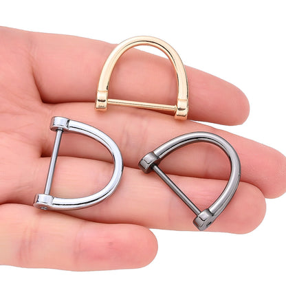 20PCS D-Shape Detachable Keychain Buckle Set with Screwdriver