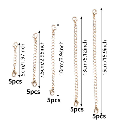 Gold White K Lobster Clasp Chains