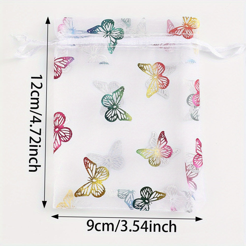 Butterfly Drawstring Gift Bags