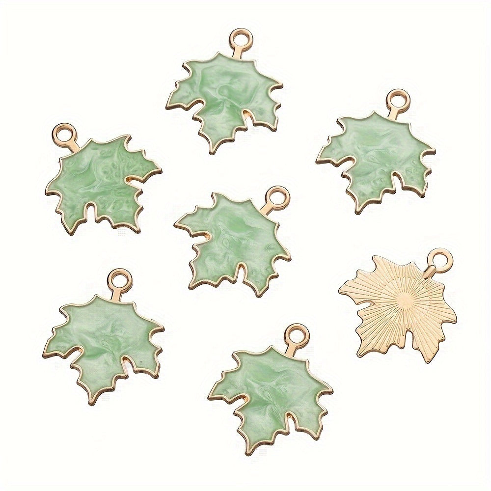 10PCS Alloy Maple Leaf Pendant Set