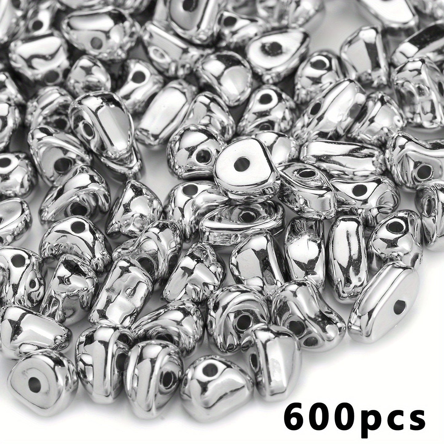 600pcs CCB Plastic Beads Mixed Irregular Shape Spacer Loose Beads