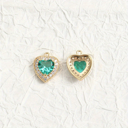 Vintage Heart Glass Pendants
