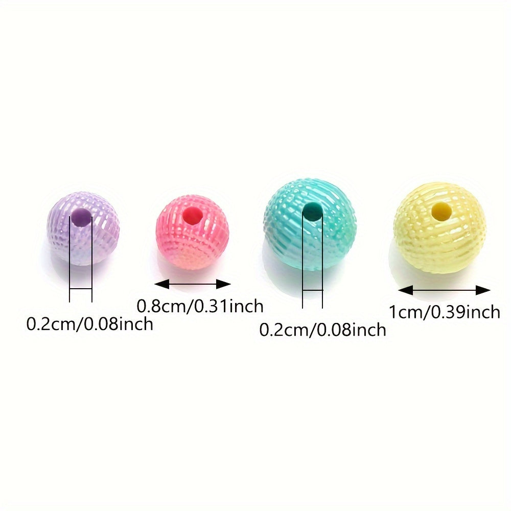 50-100pcs 8/10mm Acrylic Spacer Beads Loose Macarone Jewelry Beads