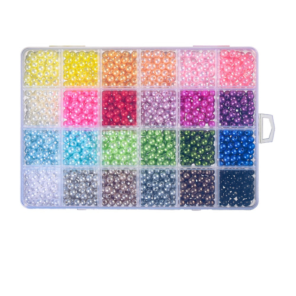 6 mm Colorful Imitation Pearl Beads Jewelry Making Kit