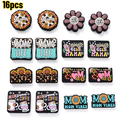 16-Piece Mom Silicone Bead Set