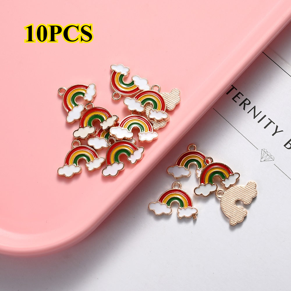 Rainbow Enamel Catfish Love Pendants