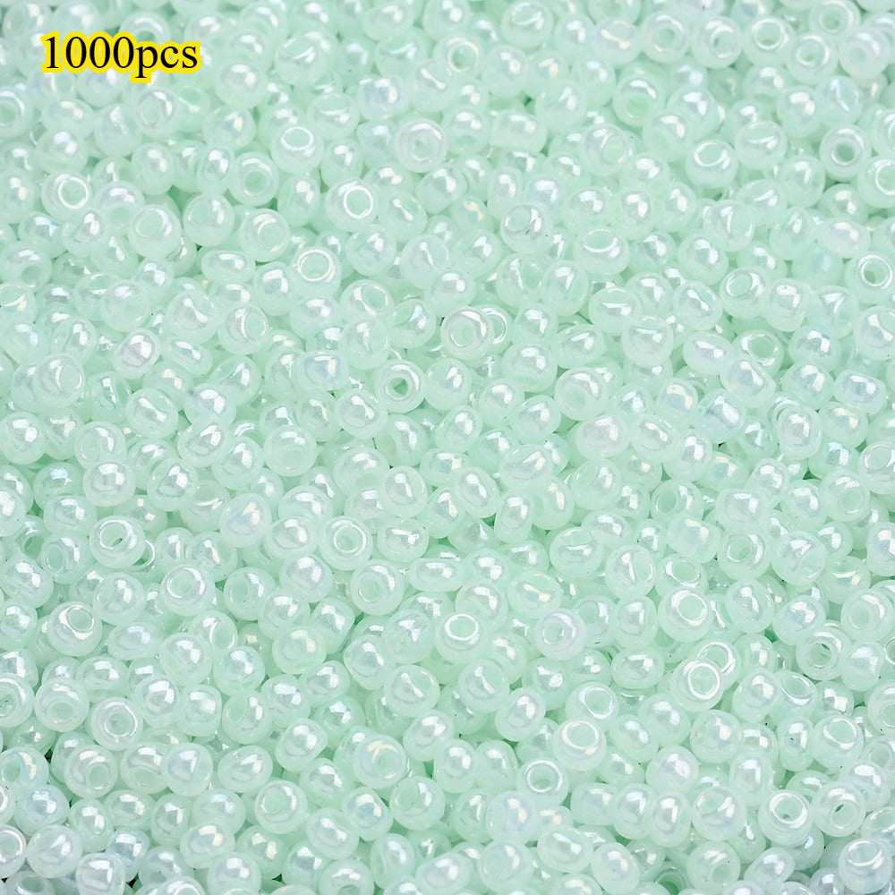 1000pcs 2mm Random Color Glass Seed Beads