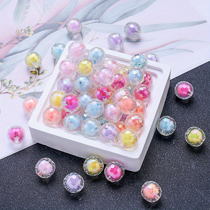 Clear Cut Acrylic Round Beads
