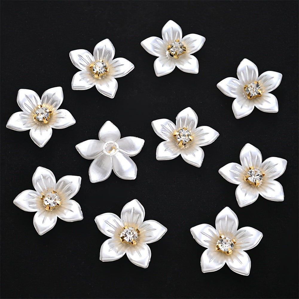 White Flower Acrylic Patches