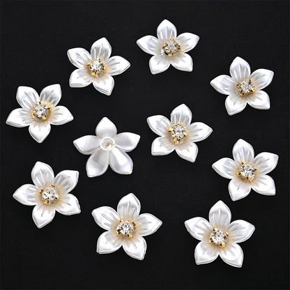 White Flower Acrylic Patches