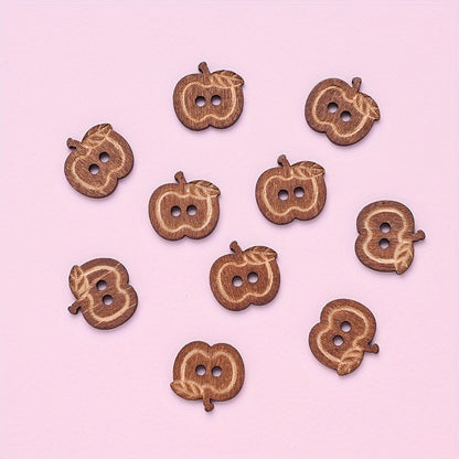 Apple Wood Double Hole Buttons