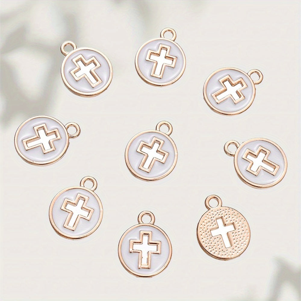 Enamel Cross Pendant Charms