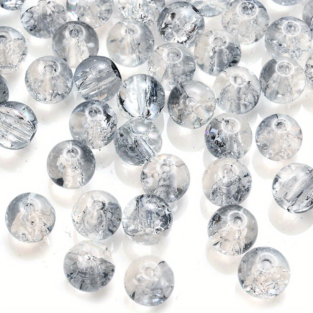 100PCS 8mm Gradient Glazed Flower Bead Set