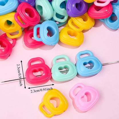 Silicone Love Lock Beads