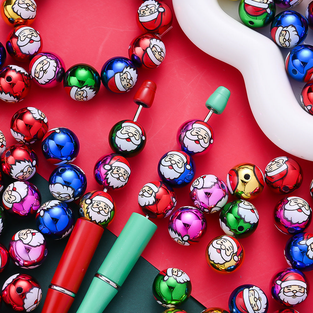 Santa Acrylic Beads