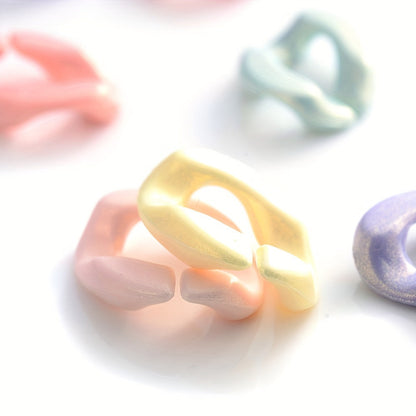 Sparkling Acrylic Oval Chain Beads