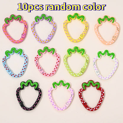 Polka Dot Strawberry Zinc Alloy Key Rings