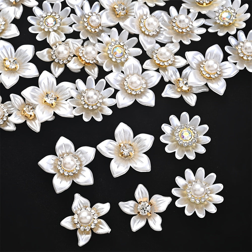 White Flower Acrylic Patches
