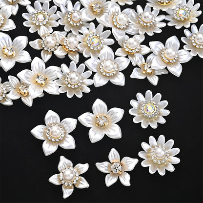White Flower Acrylic Patches