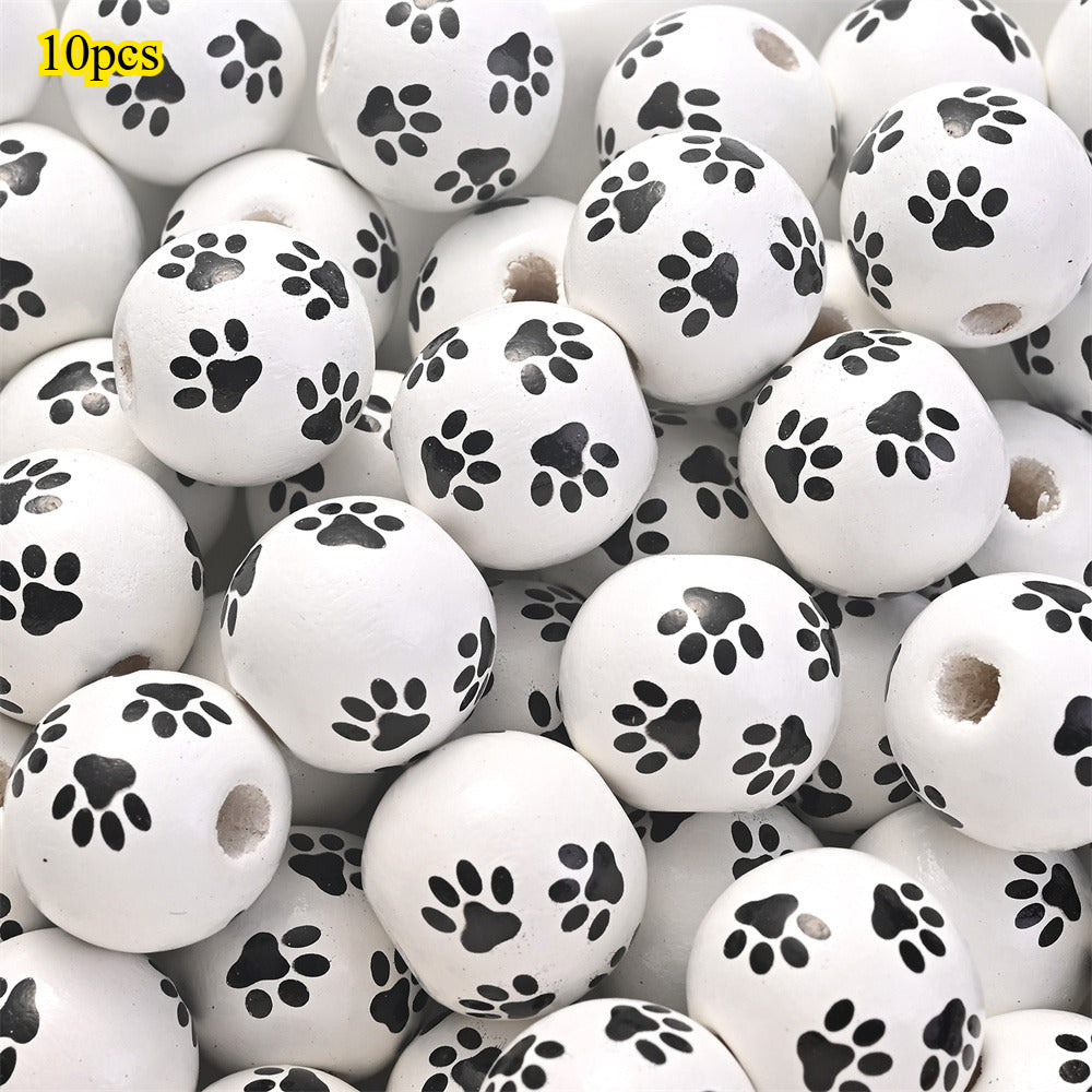 Marine-Themed Wooden Beads