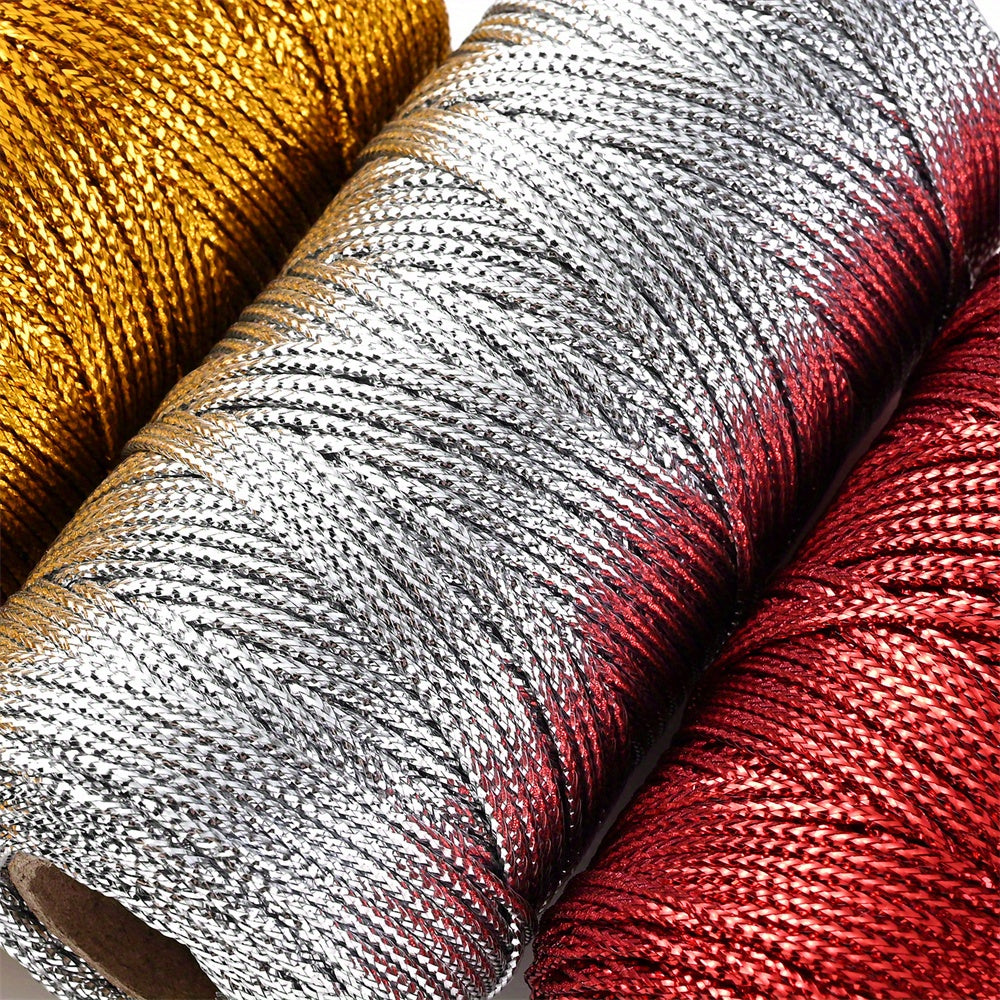Gold Silver Red Braided Thread