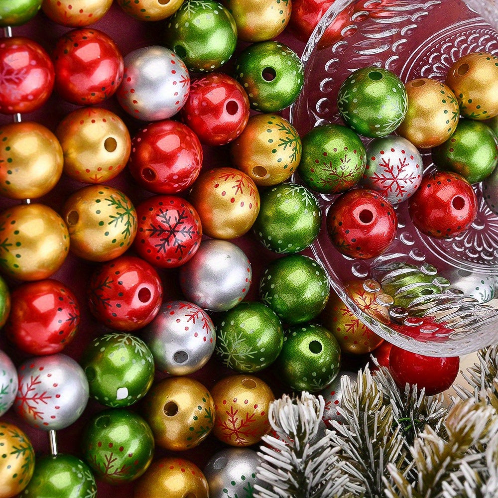 Christmas Snowflake Acrylic Beads
