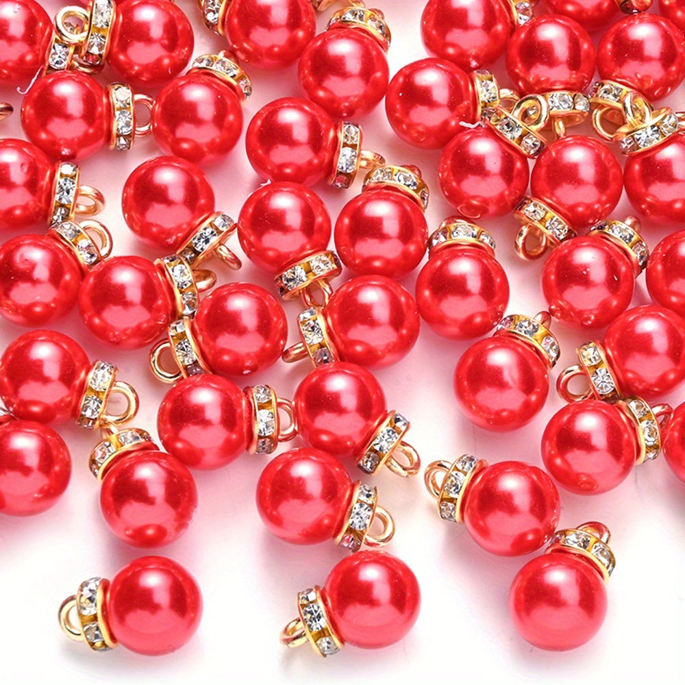 10x14 mm Christmas Acrylic Rhinestone Pendant Charms