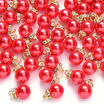 10x14 mm Christmas Acrylic Rhinestone Pendant Charms