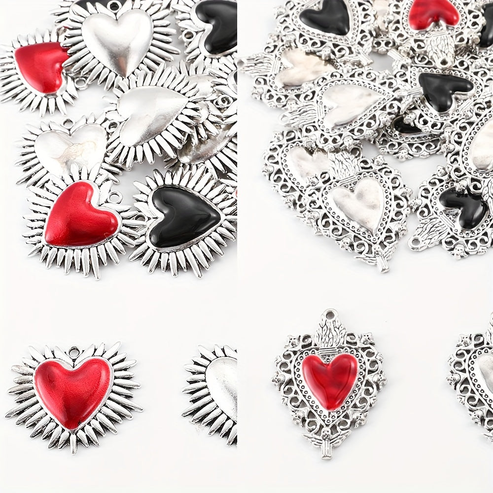 Love & Peach Heart Alloy Hook Charms